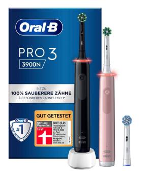 Oral-B Pro 3 3900 DuoPack schwarz rosa